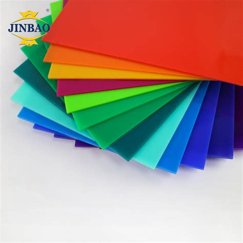 Jinbao 4 6FT Plastic PMMA Price 2mm 3mm Gauge Cast Color Acrylic Sheets