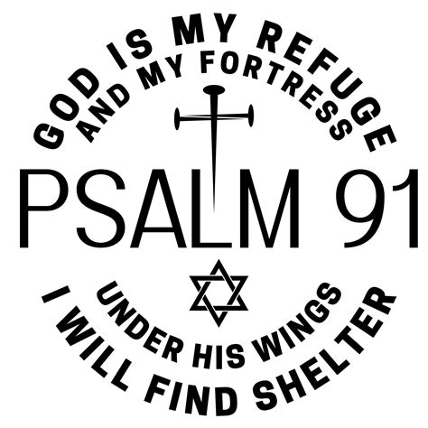 Psalm 91 SVG Digital Cut File With Star Of David Israel Etsy