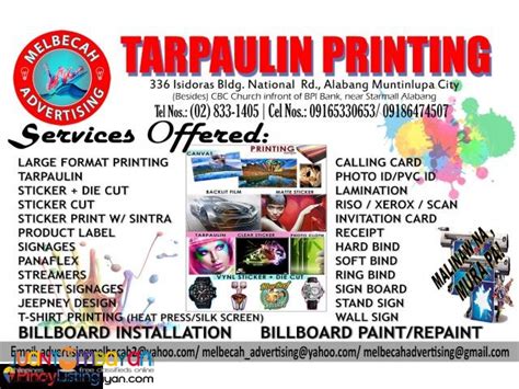 TARPAULIN PRINTING SERVICES @ MELBECAH ADVERTISING