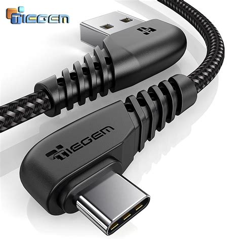 Tiegem 90 Degree Usb Type C Cable 3a Usb C Cable Type C Fast Charging Cord For Nintendo Switch