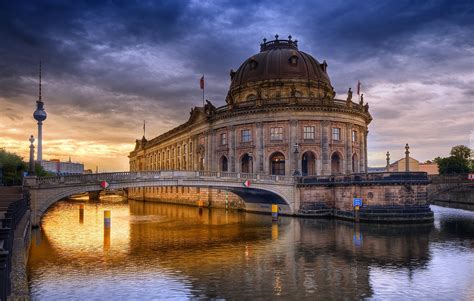 Niemcy Berlin Muzeum Im Bodego Most Rzeka