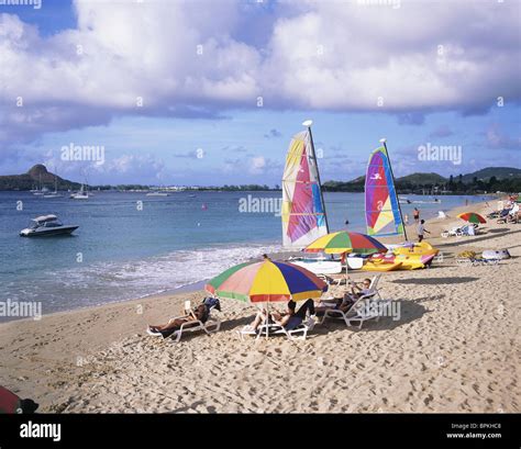 Reduit Beach, St Lucia, Caribbean Stock Photo - Alamy