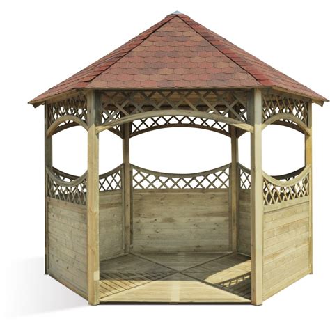 Kiosque De Jardin Hexagonale En Bois Diam Tre Cm Red Jardipolys