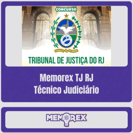 Memorex Tj Rj T Cnico Judici Rio Memorex Tj Rj Cursos Online