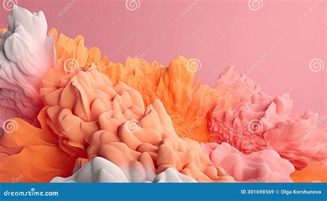 Soft Peach And Coral Abstract Textures 2024 Color Trend Generativeai