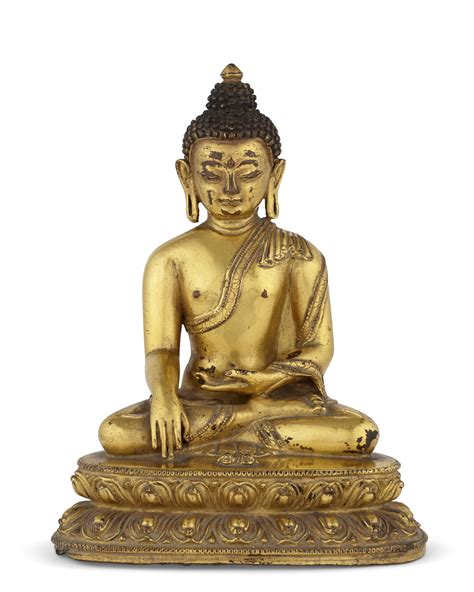 A Gilt Bronze Figure Of Buddha Vajrasana Tibet 16th Century Christies