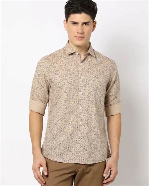 Buy Floral Print Slim Fit Shirt With Patch Pocket Online At Best Prices In India Jiomart