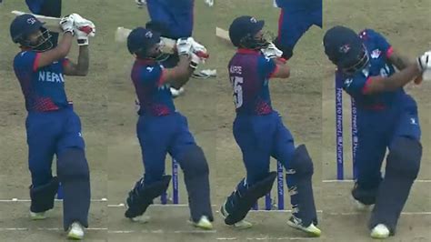 WATCH Dipendra Singh Airee Of Nepal Hammers Mongolian Bowlers For 8