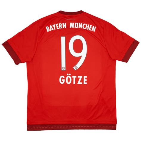 2015 16 Bayern Munich Home Shirt Götze 19 8 10 XL