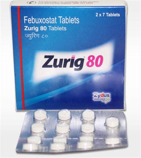 Febuxostat Tablets Zurig Tablets At Rs Box Uloric In Raigarh