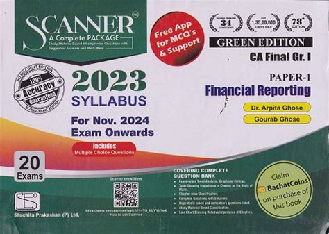 Scanner Ca Final Gr Paper Financial Reporting Dr Arpita Ghose