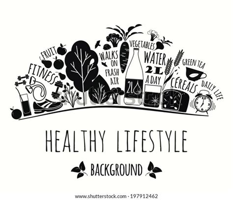 Healthy Lifestyle Background Stock Vector Royalty Free 197912462