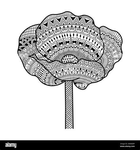 Fleurs Zentangle Art Croquis Faciles Avec Motif D Coratif De Contour De