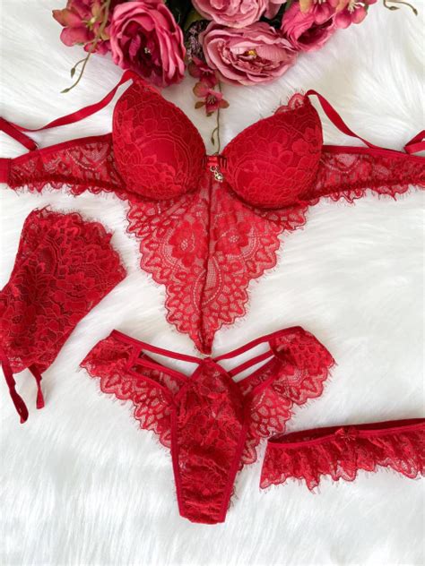 Comprar Conjunto Lingerie Sexy Fiore Moda Ntima