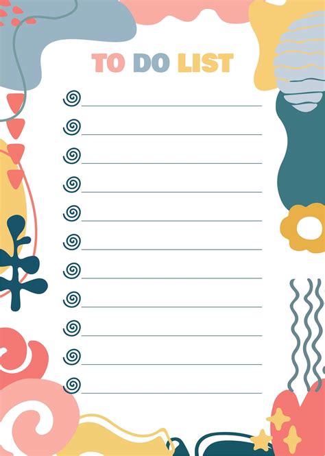 Free Cute Printable To Do List Template