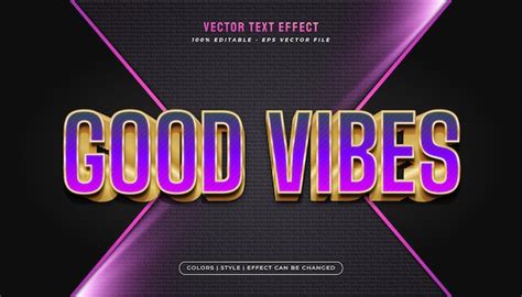 Premium Vector Elegant Bold Purple And Gold Text Style With Embossed