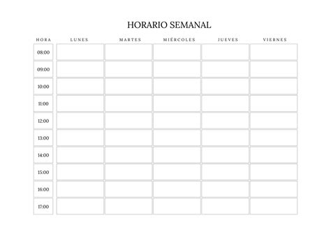 Horario Semanal