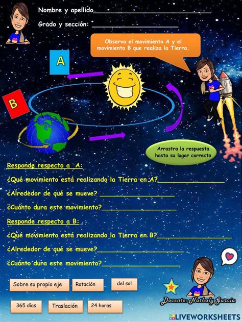 Movimientos De La Tierra Worksheet For Tercero De Primaria Live Worksheets