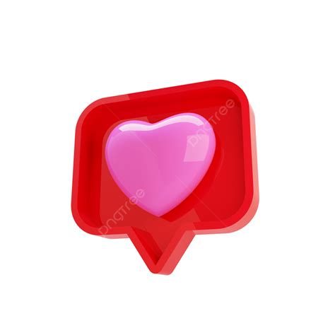 3d Como Icono De Amor De Instagram Png 3d Me Gusta Icono De Amor