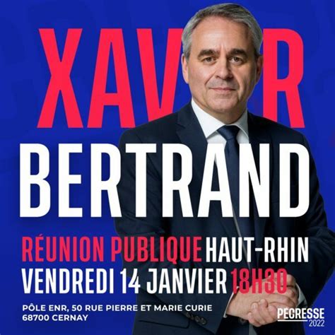 Réunion Publique avec Xavier BERTRAND 14 janvier 2022 CERNAY LES