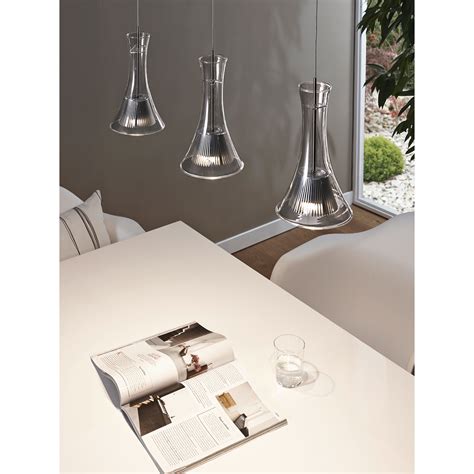 Led Multi Light Linear Pendant Smoked Glass Eglo Touch Of Modern