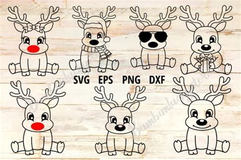 Cute Reindeer Svg Graphic By Bumbimluckystore Creative Fabrica