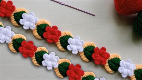 Flower Toran Patti Design Crochet Pattern Jhalar Ki Patti Woolen Art