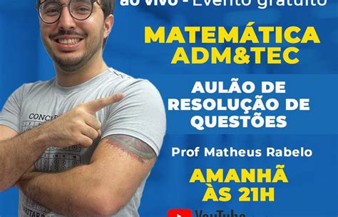 Aulão de Matemática ADM TEC Baixe o material Jaula Cursos