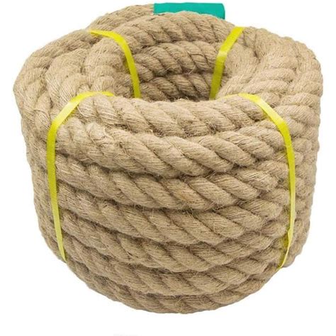 Corde De Jute Mm Corde De Chanvre Paisse En Fibres Naturelles Pour