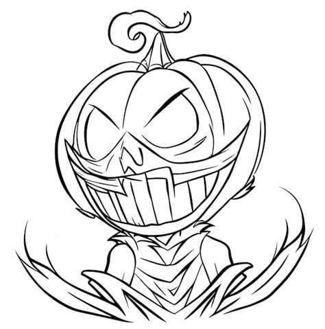 Premium Vector Gothic Creepy Pumpkin Coloring Page Vector Halloween Pumpkin Coloring Page 4