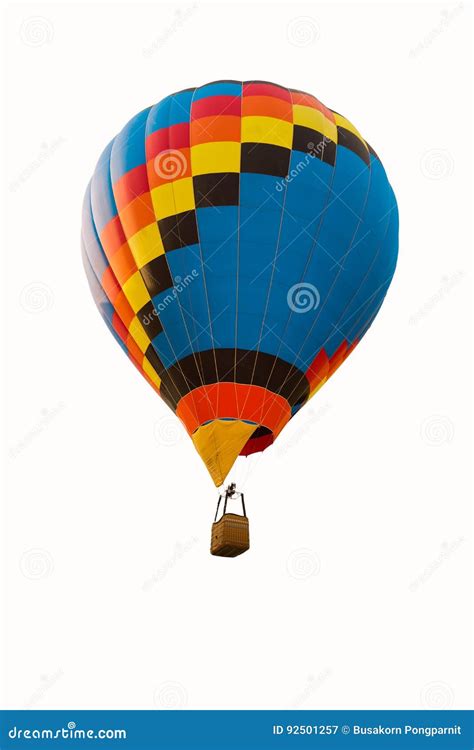 Colorful Hot Air Balloon Isolated On White Stock Image Image Of