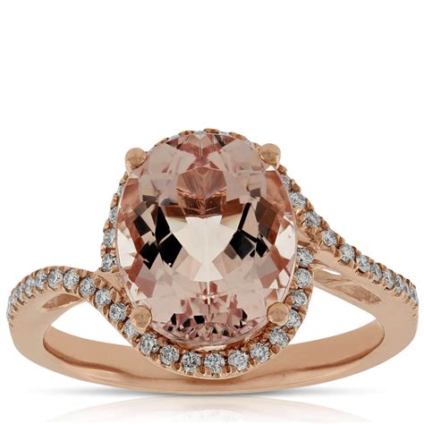 Rose Gold Morganite And Diamond Ring 14k Ben Bridge Jeweler