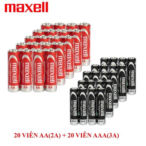 pin aa va aaa maxell  su dung ben bi hop lon  vien chinh hang