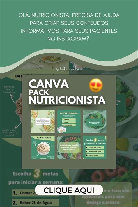 Canva Pack Nutricionista Feed Instagram Nutricionista