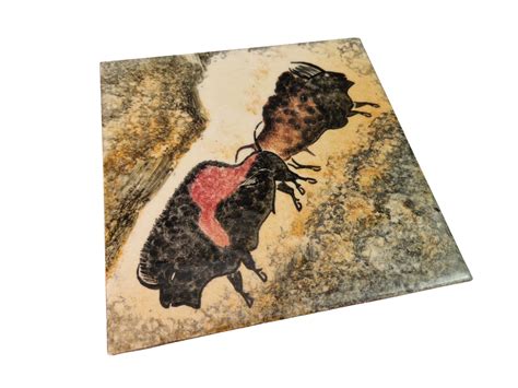 Prehistoric Bison Cave Painting Reproduction Ceramic Tile by Andre ...