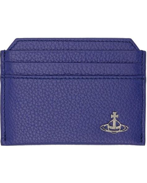 Vivienne Westwood Blue Slim Card Holder for Men | Lyst