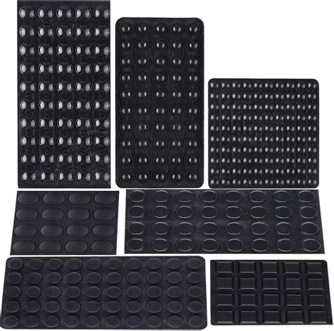 Austor 318 Pieces Rubber Feet Noise Dampening Buffer Pads Black Rubber