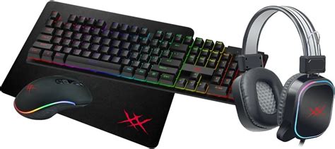 Thomson Pack 4 En 1 Chronos Clavier AZERTY RGB Souris RGB 2400 Dpi