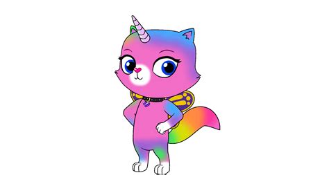 Rainbow Butterfly Unicorn Kitty Fun Sticker By Nickelodeon For Ios