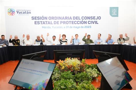 Sesiona Consejo Estatal De Protecci N Civil De Yucat N Por Inicio De La