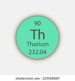 Thorium Symbol Chemical Element Periodic Table Stock Vector (Royalty ...