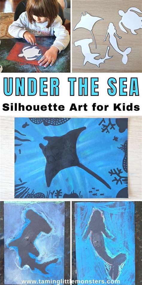 Under the Sea Silhouette Art for Kids | Camping crafts, Summer camp crafts, Summer arts and crafts