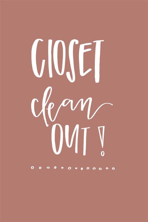 Closet Clean Out Sign Preloved Clothes Cleaning Closet Clothes Words