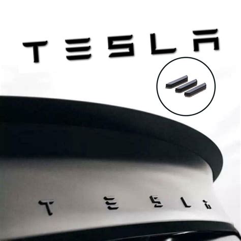 TESLA Rear Trunk Emblem Letters,3D Raised Badge For Tesla Model S 3 X Y ...