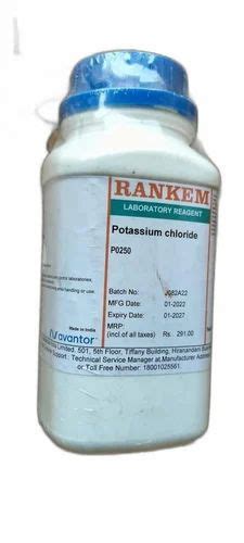 Kcl Potassium Chloride Powder For Laboratory Grade Standard Industrial Grade At Rs 235bottle