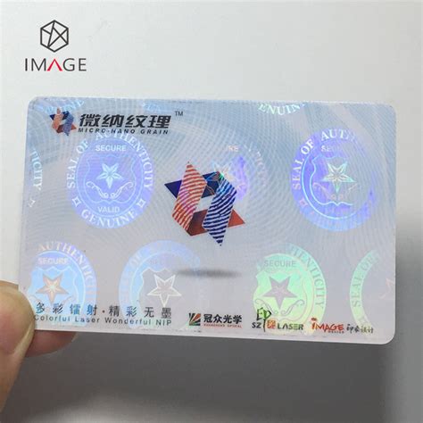 Cr Card License Custom Transparent Hologram Laminate Overlay Patch