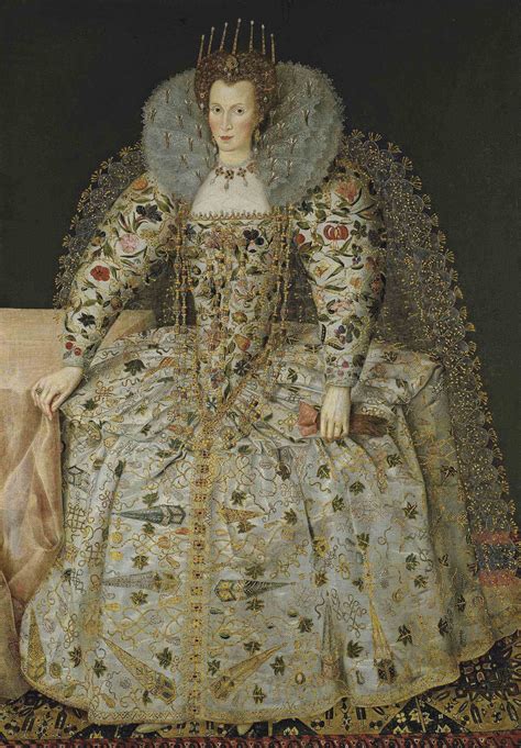 English School Circa 1595 1605 Portrait Of A Lady Traditionally