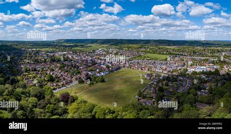 Aerial view of Dorking, Surrey Stock Photo - Alamy