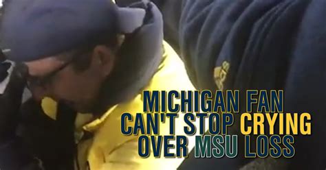 Grown Michigan Fan Cries His Eyes Out After Shocking Loss Fox Sports