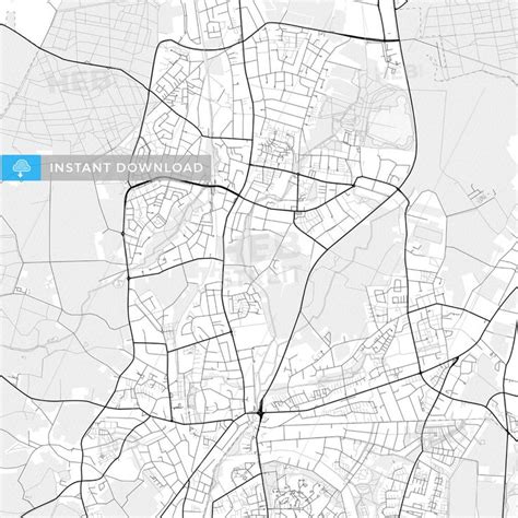 Vector PDF map of Norderstedt, Germany - HEBSTREITS Sketches | Map, Map ...